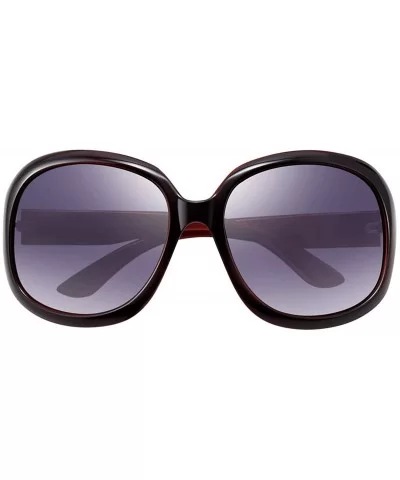 Big Round Sunglasses for Women Polarized UV Protection Ladies Fashion Shades PZ6216 - Red - CB194THUS4Y $27.31 Oval