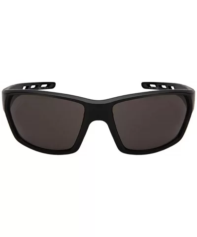 Wrap Style Sport Sunglasses Men Women Mirrored Lens 570116MT - Matte Black Frame/Grey Lens - CW18M55MH58 $12.14 Wrap