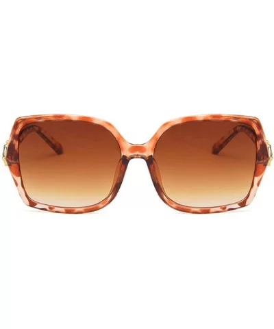 Women Sunglasses Fashion Leopard Brown Drive Holiday Rectangle Non-Polarized UV400 - CV18RI0TT4E $11.26 Rectangular