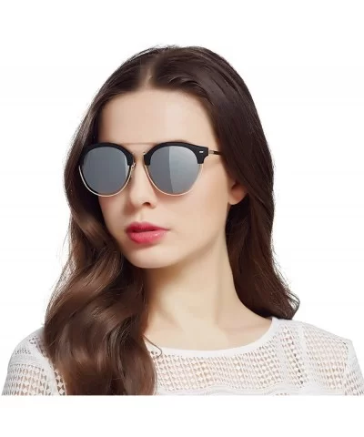 Round Mirror Lenses UV Protection Polarized Unisex Sunglasses JA6060 - Silver - CE182LX7U8E $33.55 Round