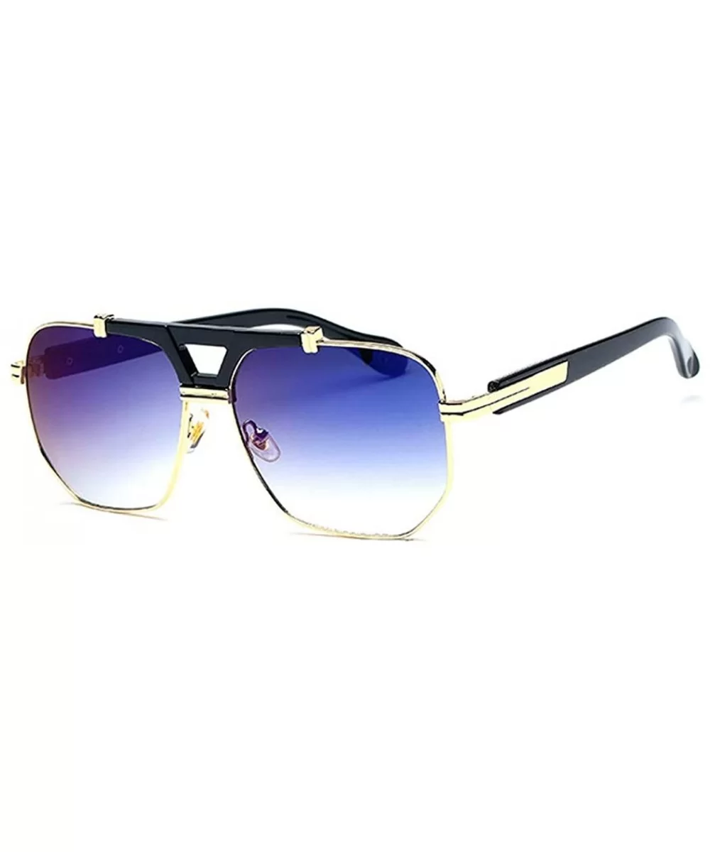 Stylish metal frame material- ladies coated sunglasses retro sunglasses - A - CB18S700K34 $64.33 Aviator