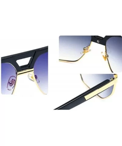 Stylish metal frame material- ladies coated sunglasses retro sunglasses - A - CB18S700K34 $64.33 Aviator