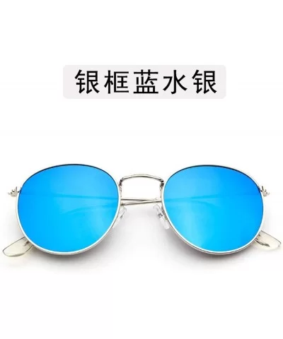Fashion Women Retro Round Sunglasses Women/Men Lens Sun Glasses Vintage Luxury Mirror Metal Frame - 12 - CI198ZTGSHY $54.17 R...