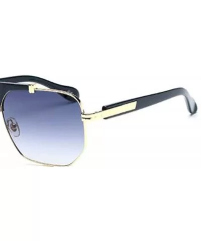 Stylish metal frame material- ladies coated sunglasses retro sunglasses - A - CB18S700K34 $64.33 Aviator