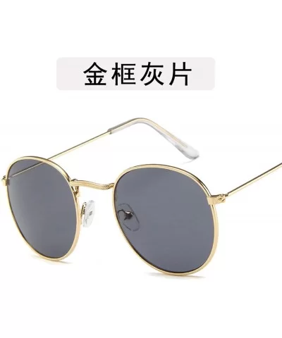 Fashion Women Retro Round Sunglasses Women/Men Lens Sun Glasses Vintage Luxury Mirror Metal Frame - 12 - CI198ZTGSHY $54.17 R...