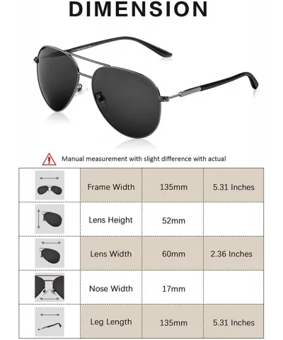 Aviator Sunglasses Polarized for Men Women LUENX-UV400 Protection with Case - 18-Grey-Non-Mirror - CO186UD9WZ4 $23.20 Aviator