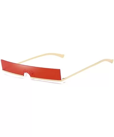 Sun Glasses Women Rimless Rectangle Sunglasses Summer Female Eyeglass UV400 Protection Sunglass - 5 - CV18Y6GH6NT $35.61 Rimless