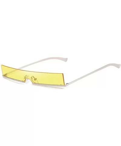 Sun Glasses Women Rimless Rectangle Sunglasses Summer Female Eyeglass UV400 Protection Sunglass - 5 - CV18Y6GH6NT $35.61 Rimless