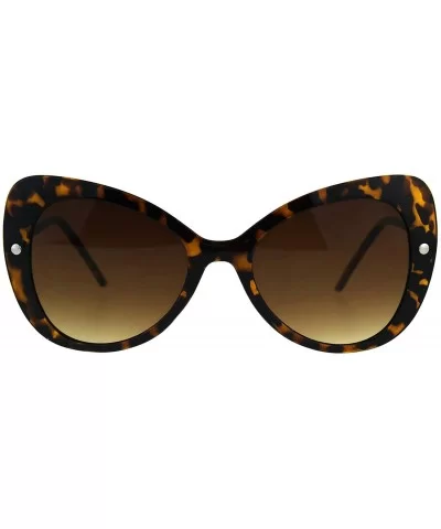 Womens Butterfly Designer Fashion Diva 90s Sunglasses - Tortoise Brown - CC189IR9TM9 $16.96 Butterfly