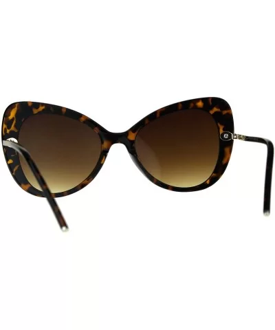 Womens Butterfly Designer Fashion Diva 90s Sunglasses - Tortoise Brown - CC189IR9TM9 $16.96 Butterfly