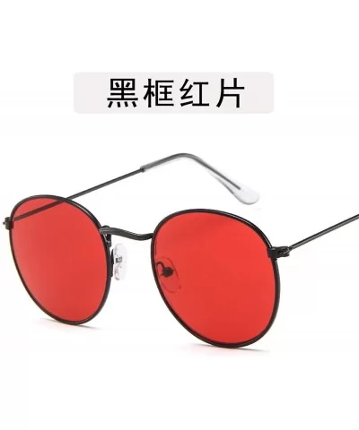 Fashion Women Retro Round Sunglasses Women/Men Lens Sun Glasses Vintage Luxury Mirror Metal Frame - 12 - CI198ZTGSHY $54.17 R...