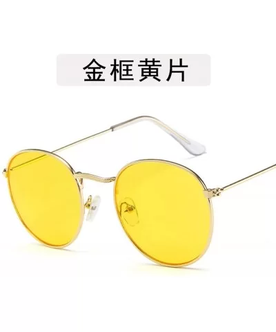 Fashion Women Retro Round Sunglasses Women/Men Lens Sun Glasses Vintage Luxury Mirror Metal Frame - 12 - CI198ZTGSHY $54.17 R...