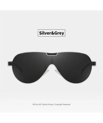 Polarized Sunglasses for Men Oval Alloy Golden Frame for Driving Fishing UV400 Protection - Silver Grey - C718Y7SQA6K $21.32 ...