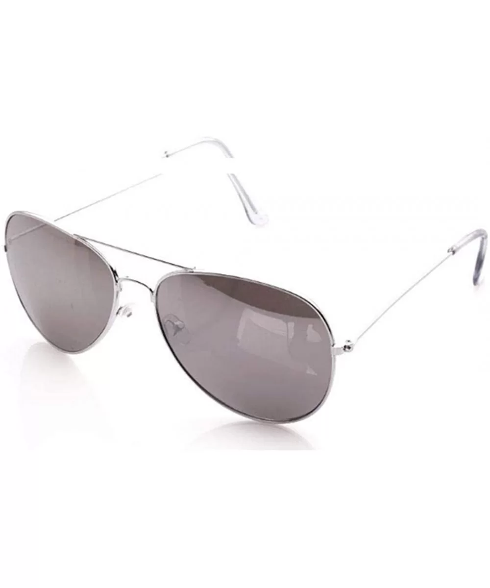 Fashion UV Protection Glasses Travel Goggles Outdoor Metal Frame Sunglasses Sunglasses - Silver - CX18SATUWEI $10.18 Goggle