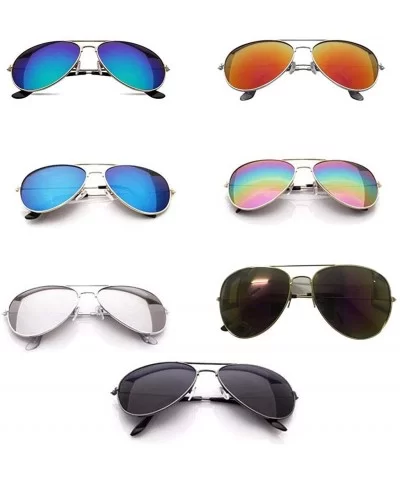 Fashion UV Protection Glasses Travel Goggles Outdoor Metal Frame Sunglasses Sunglasses - Silver - CX18SATUWEI $10.18 Goggle