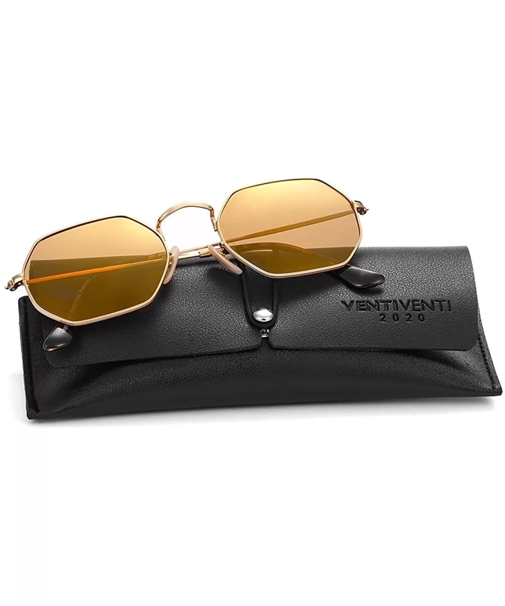 Polarized Metal Polygon Sunglasses Stainless Steel Frames Geometric Hexagonal Lens Shade For Women Men - CY182LCS5DN $19.07 S...