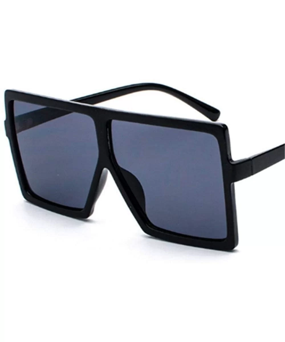 Oversized Sunglasses Women Men Gradient Lens Shades Sun Glasses Black Other - Black - CK18YZW46IR $12.81 Oversized