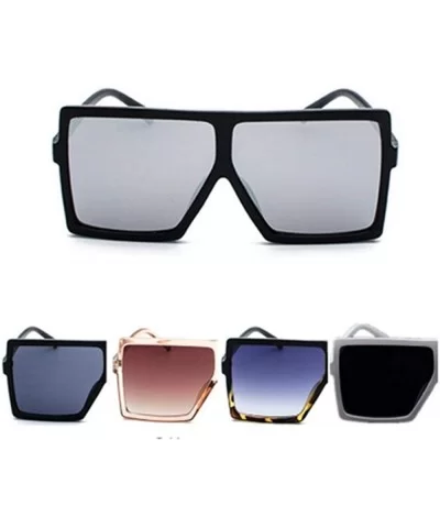 Oversized Sunglasses Women Men Gradient Lens Shades Sun Glasses Black Other - Black - CK18YZW46IR $12.81 Oversized