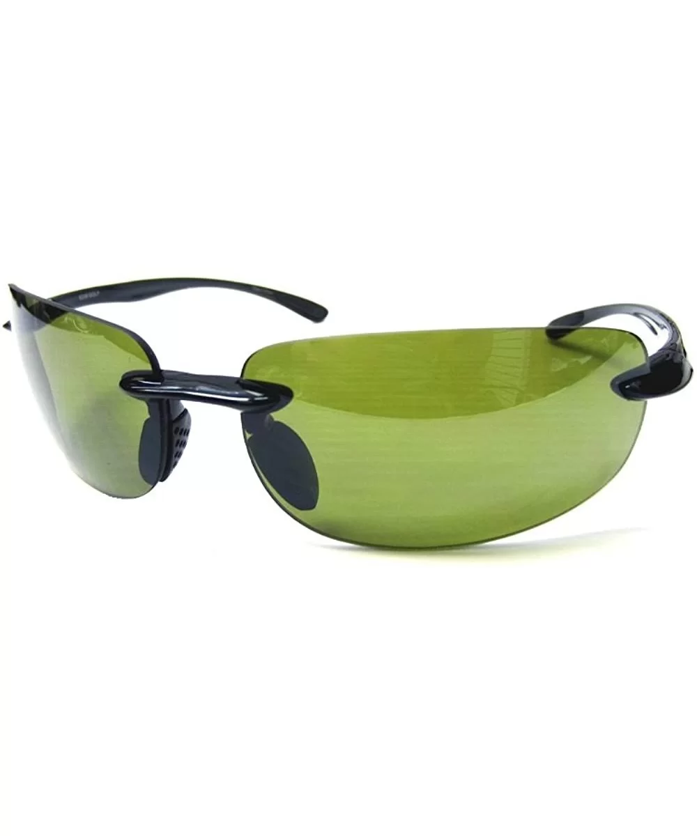 Island Sol Polarized and Non-Polarized Sunglasses Rimless TR90 for Men and Women - Golf - Black Frame - C711AK9C843 $44.33 Sport