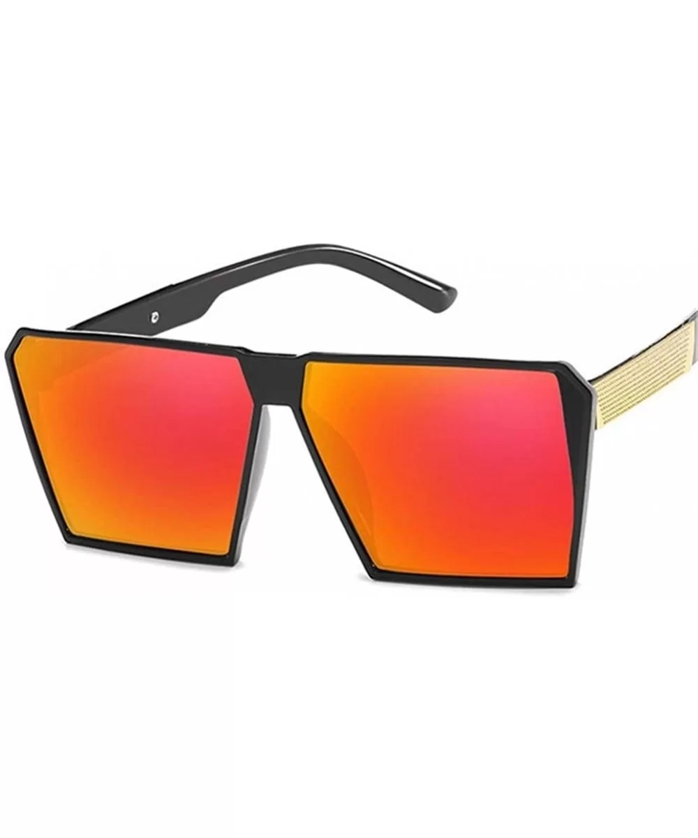 Oversized Sunglasses Reflective Designer - C4 - CQ198UL3ZTE $12.59 Oversized