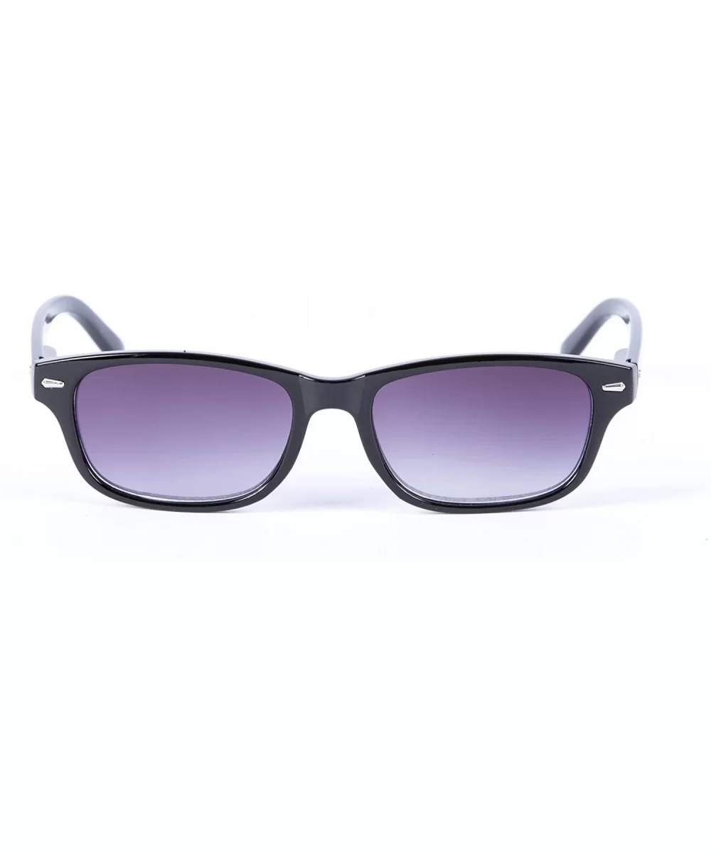 The Intellect" Reading Sunglasses - Unisex Full Lens Sun Readers (non bifocal) - Black - CO1256T7FXB $22.08 Rectangular