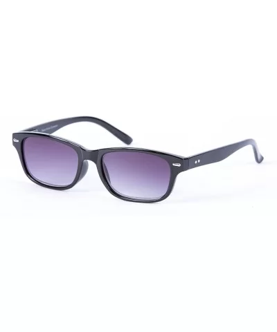 The Intellect" Reading Sunglasses - Unisex Full Lens Sun Readers (non bifocal) - Black - CO1256T7FXB $22.08 Rectangular