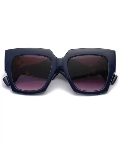 Oversized Square Sunglasses for Women UV400 - C1 Black Gray - CX198G82O69 $16.95 Oversized