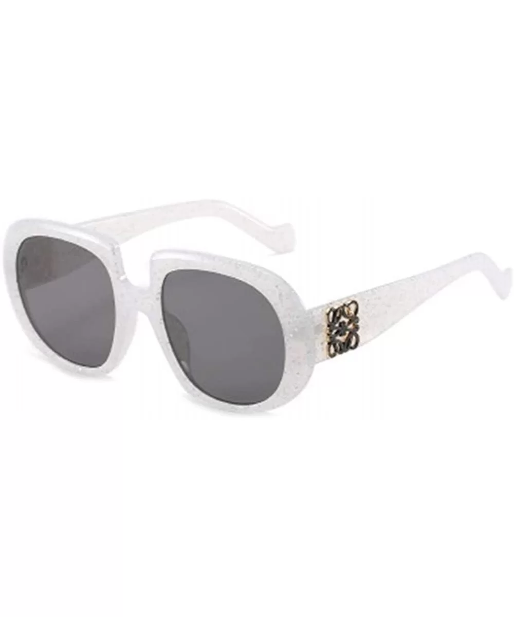 Flash Frame Sunglasses for Women Trendy Oversized Gradient Lens Eyeglasses UV Protection - C5 White Black - CB190HESSUO $12.3...