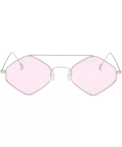 Women Fashion Classic Cat Eye Shade Sunglasses Integrated Stripe Vintage Polarized Glasses - Pink - CY18SXE2NEW $15.48 Rectan...