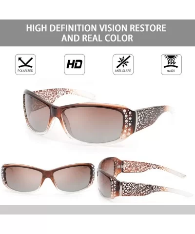 Rhinestone Polarized Sunglasses for Women - 100% UV400 Protection Driving/Fishing/Shopping Women Sunglasses - CF19803XYNU $40...