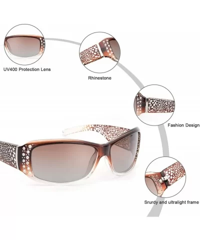 Rhinestone Polarized Sunglasses for Women - 100% UV400 Protection Driving/Fishing/Shopping Women Sunglasses - CF19803XYNU $40...