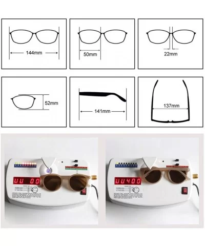 Sunglasses Women Round Glasses Sun UV400 Retro Vintage Shades Elegant Sunglass Gafas De Sol M1332 - Clear Red - CH197Y6OMAR $...