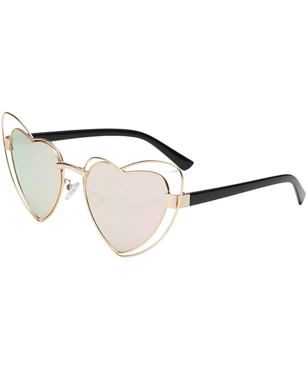 Sunglasses for Women Heart Sunglasses Vintage Sunglasses Retro Oversized Glasses Eyewear - E - C418QRMANOY $10.15 Oversized