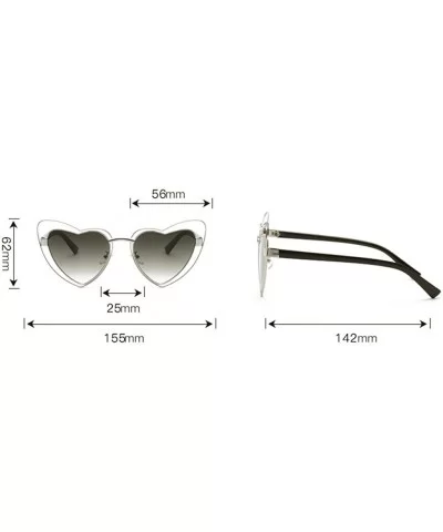 Sunglasses for Women Heart Sunglasses Vintage Sunglasses Retro Oversized Glasses Eyewear - E - C418QRMANOY $10.15 Oversized