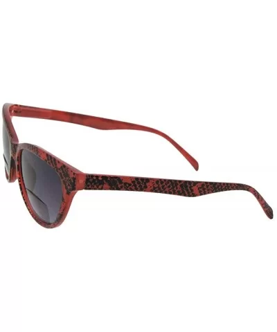 Small Cat Eye Animal Print Womens Bifocal Sunglasses B77 - Red Pattern Frame Gray Lenses - CE18H8NUGLG $21.41 Cat Eye