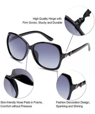 Classic Oversized Sunglasses for Women - Stylish Polarized Sun Glasses - 100% UV Protection - CU18R37IY3X $24.80 Sport