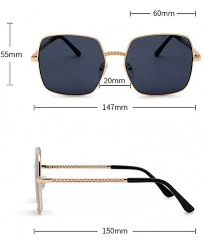 Unisex Rectangular Sunglasses Composite-UV400 Lens Sunglasses - Coffee - CT1903HZHKQ $19.85 Rectangular