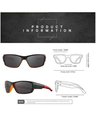 Sports Polarized Sunglasses Riding Glasses Men's Night Vision Glasses - Black - CI18YD8C7DN $44.57 Goggle