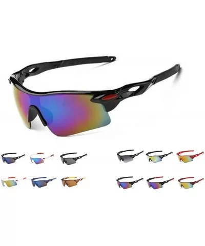 Polarized Sunglasses Men Explosion Proof Baseball - Black Frame Green - CE190E2URTR $16.88 Rimless