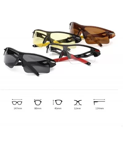 Polarized Sunglasses Men Explosion Proof Baseball - Black Frame Green - CE190E2URTR $16.88 Rimless