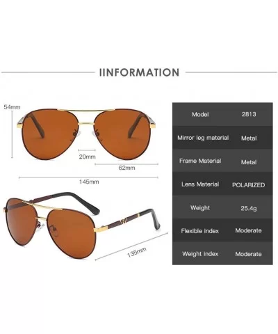 Men's Polarized Sunglasses- UV Protective- Metal Full-Frame Driving C2 - C2 - CM197NOYRGN $62.44 Sport