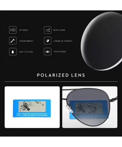 Men's Polarized Sunglasses- UV Protective- Metal Full-Frame Driving C2 - C2 - CM197NOYRGN $62.44 Sport