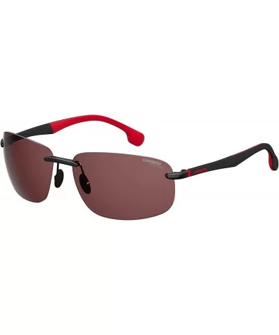 Men's Ca4010/S Rimless Sunglasses - Black/Burgundy Polarized - CN186Y3LKLT $66.81 Rectangular