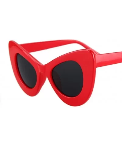 Sexy Retro Cat Eye Sunglasses Female Sun Glasses for Women Accessories Summer (red) - CD18DYZTX60 $13.22 Cat Eye