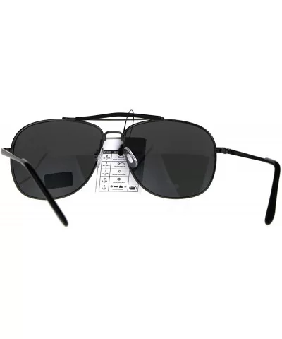 Air Force Sunglasses Vintage Square Aviator Metal Frame UV 400 - Gunmetal (Black) - CN189D9DXA2 $14.03 Aviator