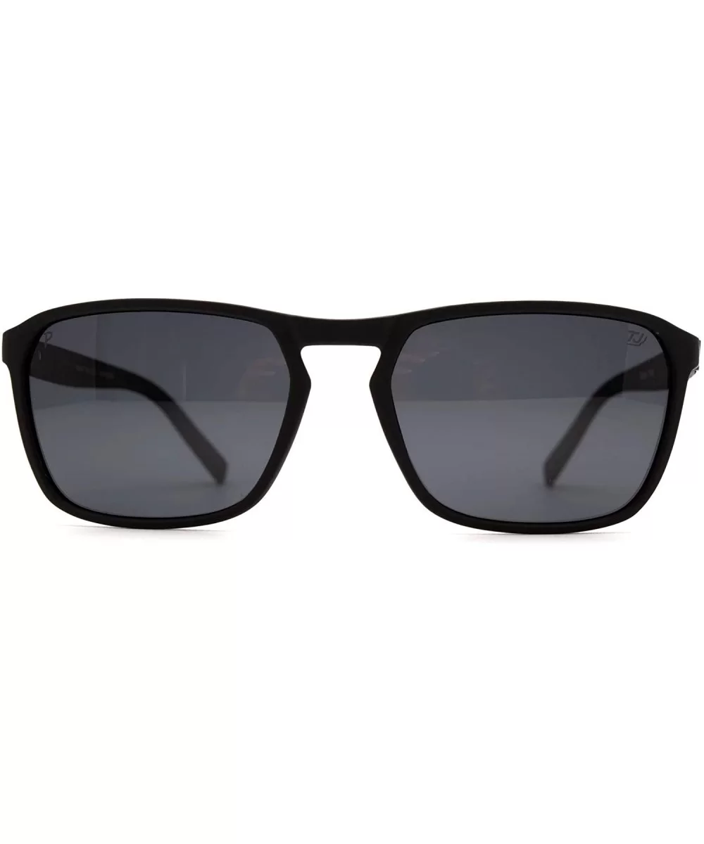 p630 Rectangular Style Polarized- for Mens 100% UV PROTECTION - Blackyellow-black - CM192TGX6W8 $38.47 Rectangular