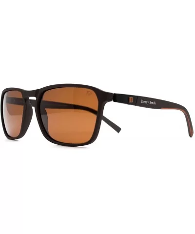 p630 Rectangular Style Polarized- for Mens 100% UV PROTECTION - Blackyellow-black - CM192TGX6W8 $38.47 Rectangular