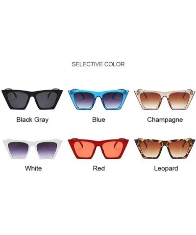 Square Sunglasses Man/Women Cat Eye Sun Glasses Classic Vintage UV400 Outdoor - Champagne - CP198XMIWAZ $13.21 Square