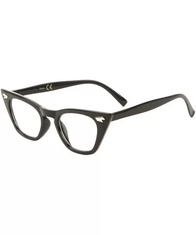 Sharp Cat Eye Square Clear Lens Sunglasses - Black - C31987HUSI8 $20.70 Square