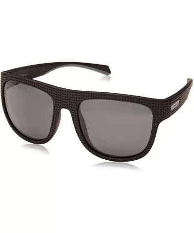 Men's PLD7023/S Square Sunglasses- Black/Polarized Gray- 56mm - C518I0DY2AO $81.88 Square